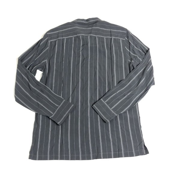 NEW Abercrombie & Fitch Gray Striped Long Sleeve Button Up Shirt Mens Sz S L53 - Picture 2 of 4